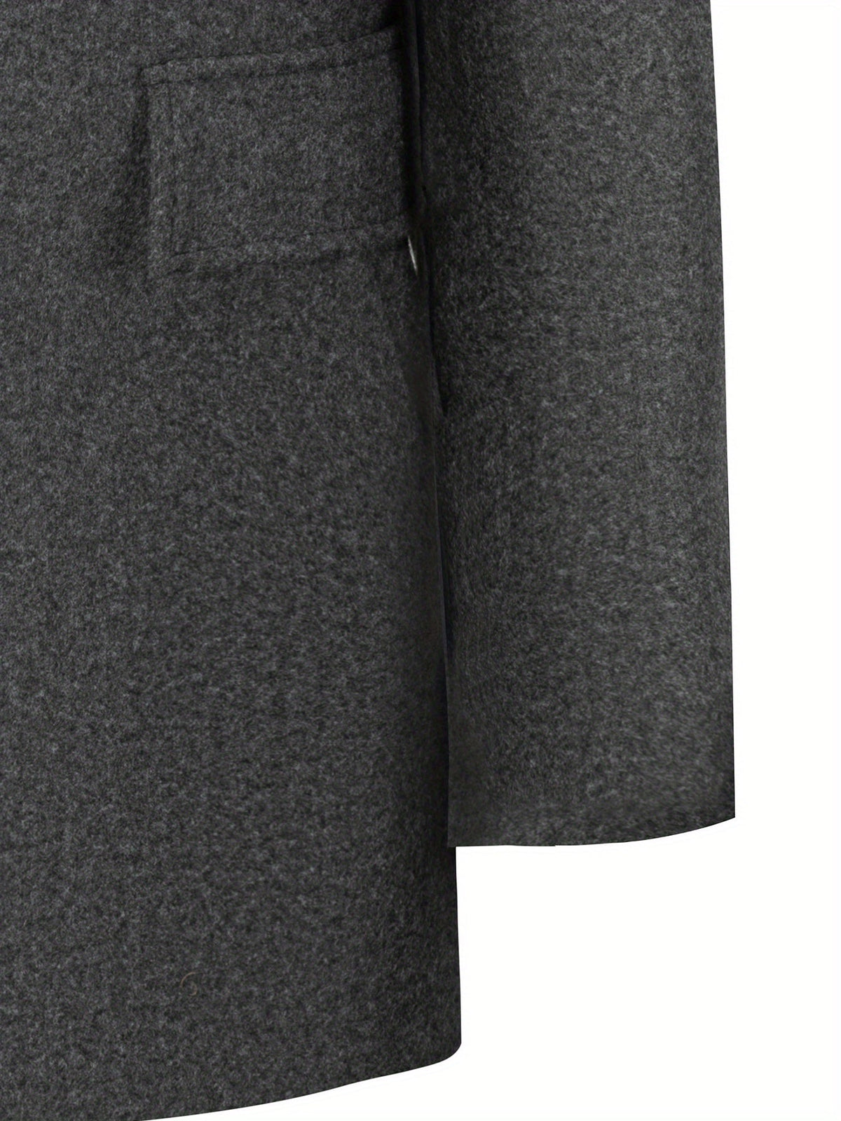 Single-breasted wool-blend overcoat with notch lapel and knee-length cut