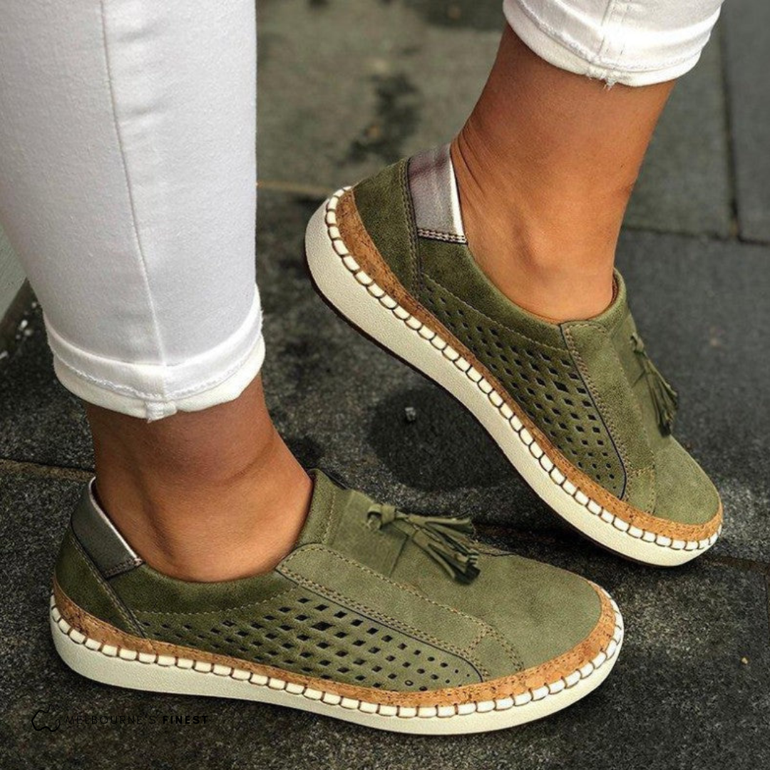 Women's comfort slip-on shoes, product still life