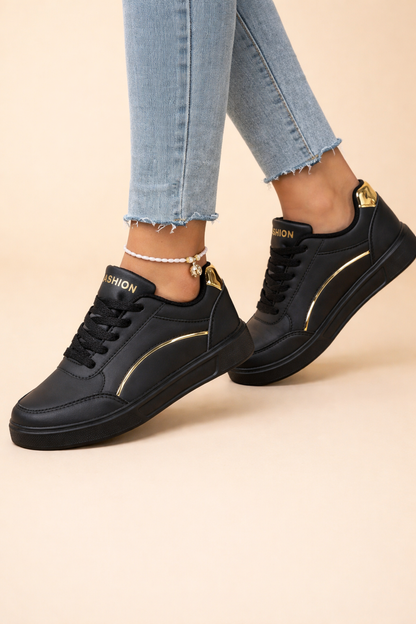 Women's white platform lace-up trainers with a chunky sole