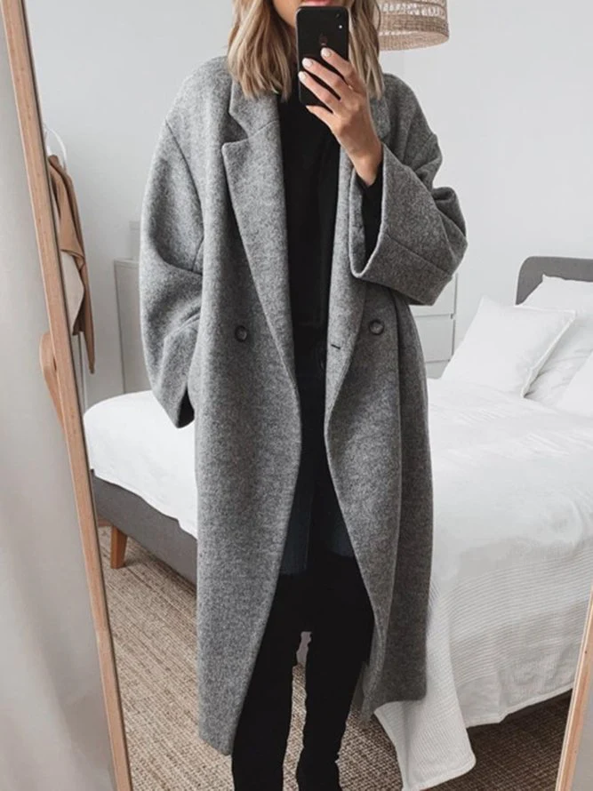 Women's Gray Tailored Overcoat
