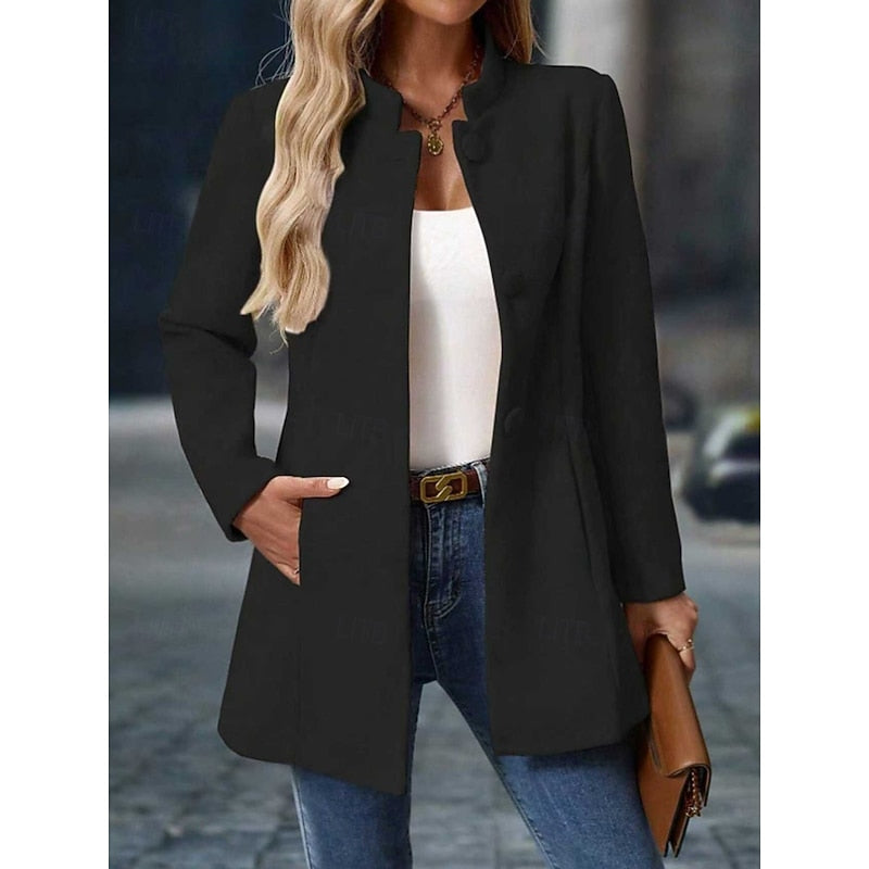 Stand-collar coat, product still life