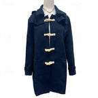 Close-up of hood on duffle coat