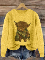 Close-up of knit texture on jumper