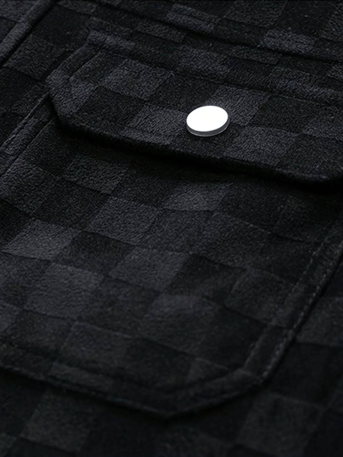Men's checked suede jacket with satin lining