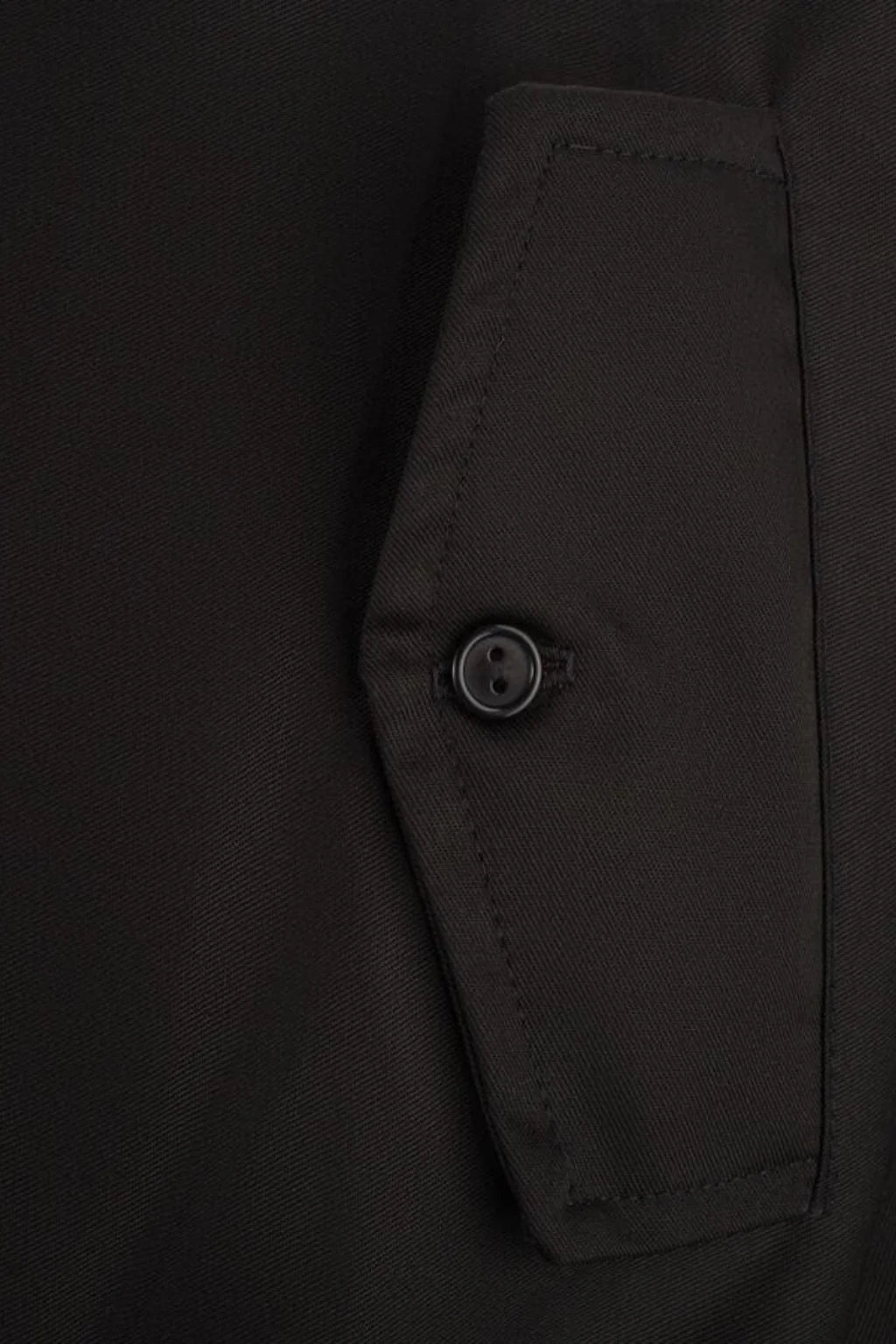 Men's black zip jacket with tartan lining