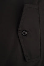Men's black zip jacket with tartan lining