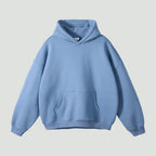 Men's light blue oversized fleece lined hoodie