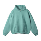 Men's turquoise oversized fleece lined hoodie