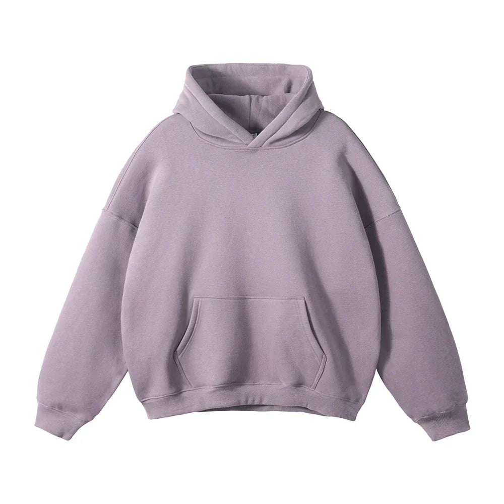 Men's lilac oversized fleece lined hoodie