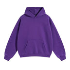 Men's purple oversized fleece lined hoodie