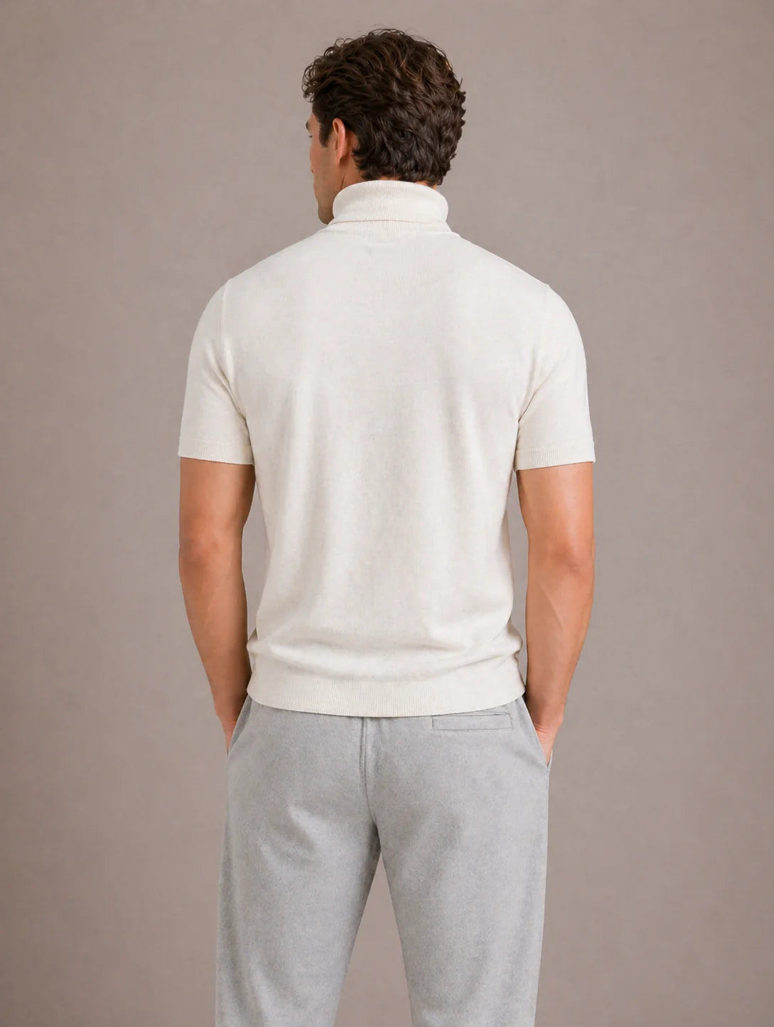 Men's short sleeve roll neck t-shirt