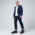 Men's navy lace-up oxford shoes