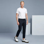 Men's white lace-up oxford shoes