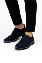 Men's suede lace-up oxford shoes