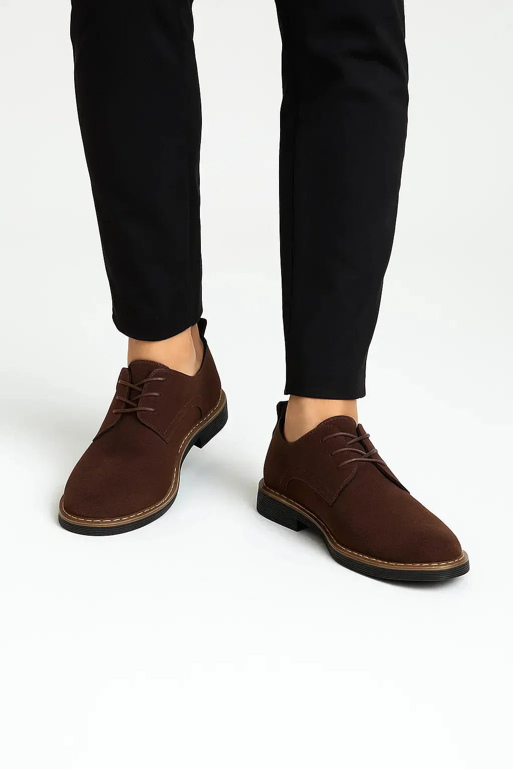 Men's suede lace-up oxford shoes
