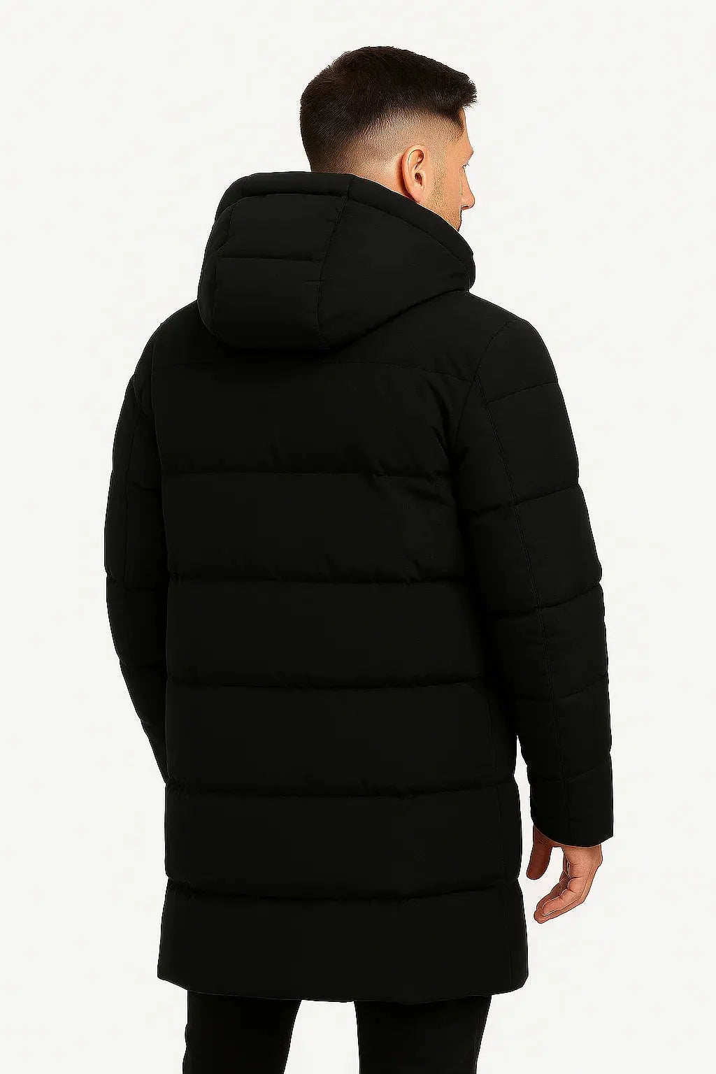 Men's hooded down puffer jacket