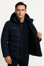 Men's oversized padded hooded winter jacket