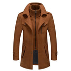 Men's caramel two-piece insulated overcoat