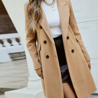 Blodwen | Women's Double-Breasted Mid-Length Coat