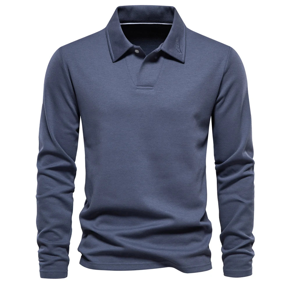 Men's beige crew neck soft knit jumper for autumn layering