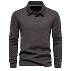 Men's blue crew neck soft knit jumper for autumn layering