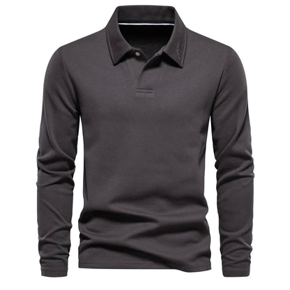Men's blue crew neck soft knit jumper for autumn layering
