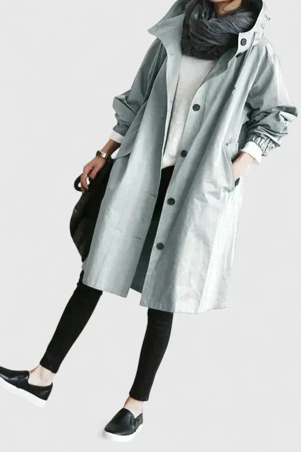Women's Navy Long Coat