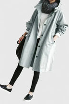 Women's Navy Long Coat