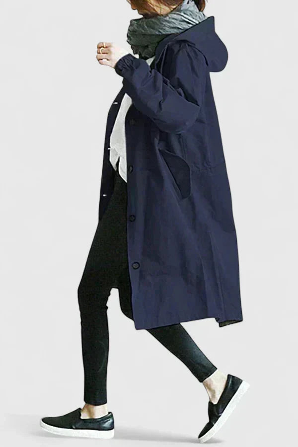 Women's Blue Long Coat
