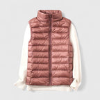 Women's Bronze Quilted Padded Autumn Gilet with Pockets
