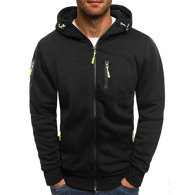 Men's white cotton hoodie with relaxed fit for autumn layering