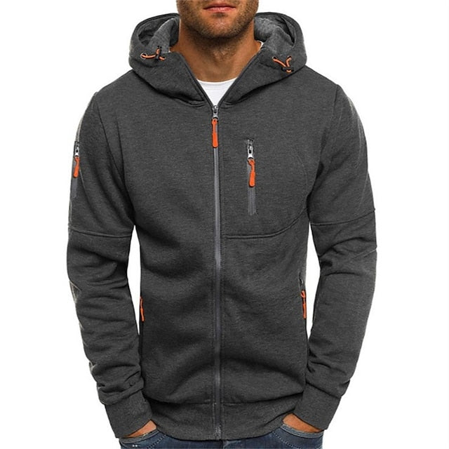 Men's white cotton hoodie with relaxed fit for autumn layering