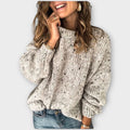 Women's Beige Oversized Chunky Knit Autumn Jumper
