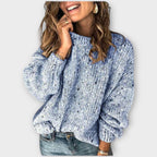 Women's Blue Oversized Chunky Knit Autumn Jumper