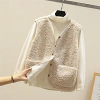 Leah | Women's Sherpa Fleece Gilet Sleeveless Casual Layer for Autumn