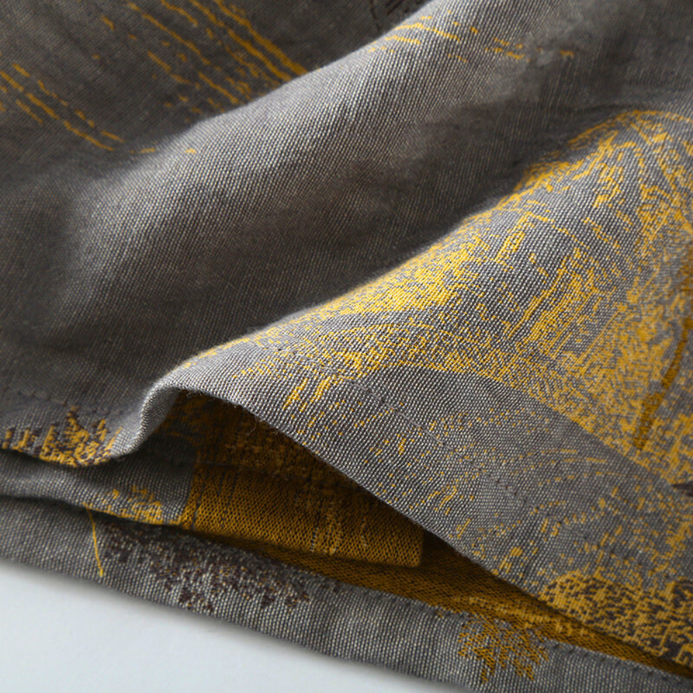 Kimono-style dressing gown, product still life