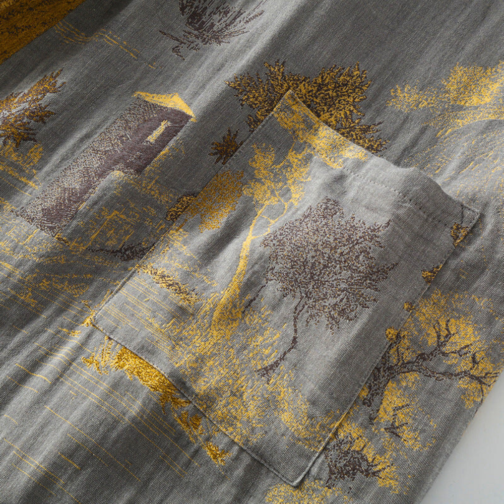 Kimono-style dressing gown, product still life