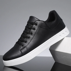 Men's leather trainers, back view