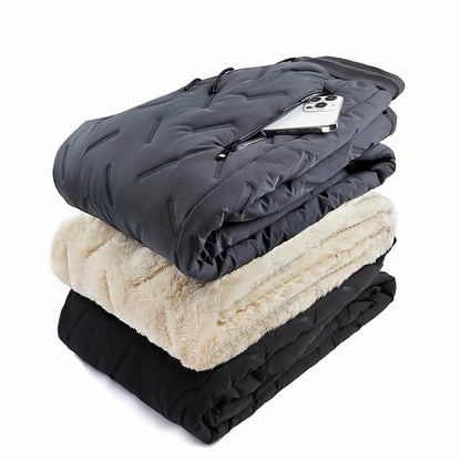 Women's fleece-lined thermal trousers with water-resistant shell in black