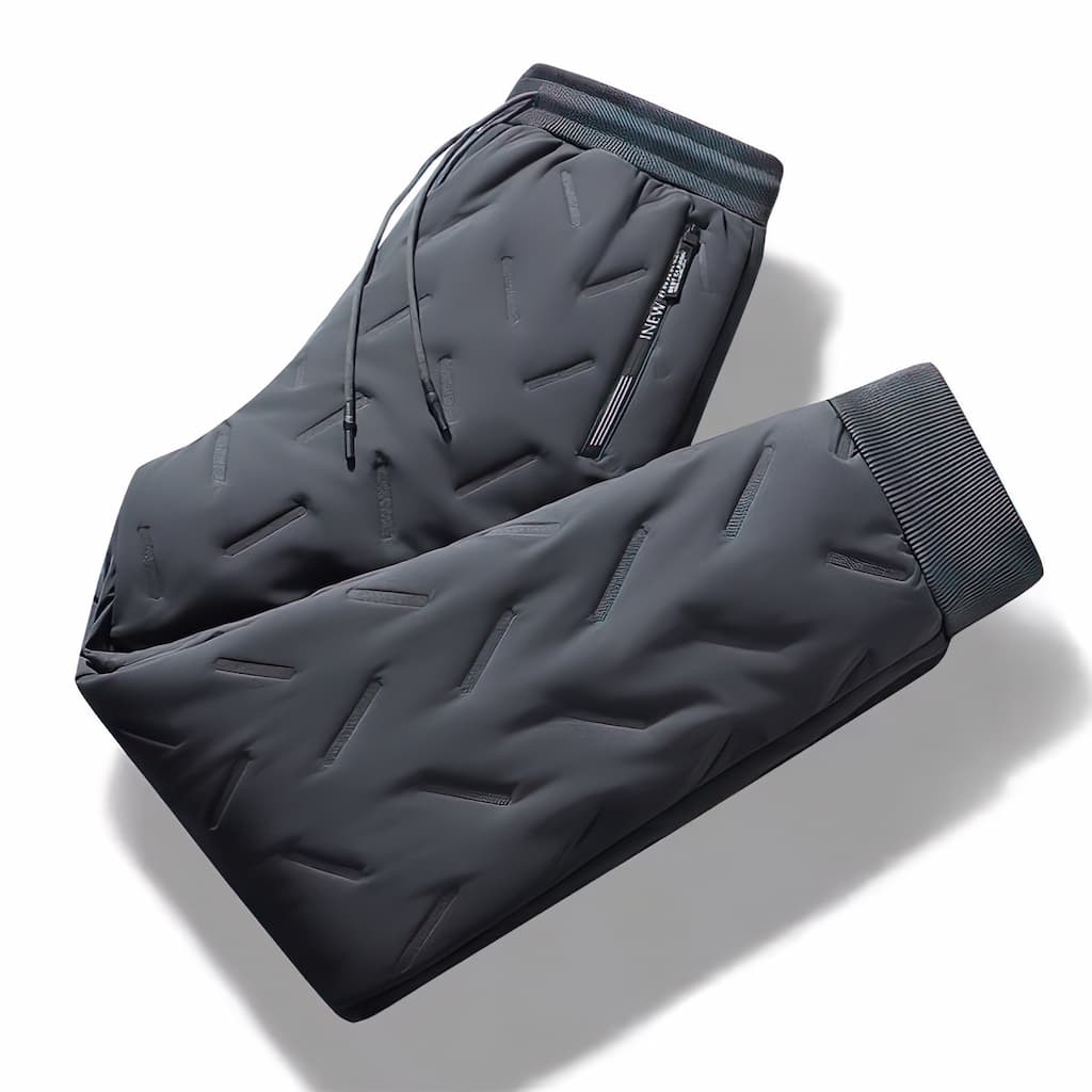 Women's fleece-lined thermal trousers with water-resistant shell in grey