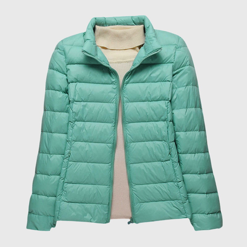 Women's Red Hooded Quilted Jacket, Ultra-Light