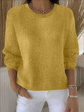 Women's Yellow Knitted Autumn Jumper