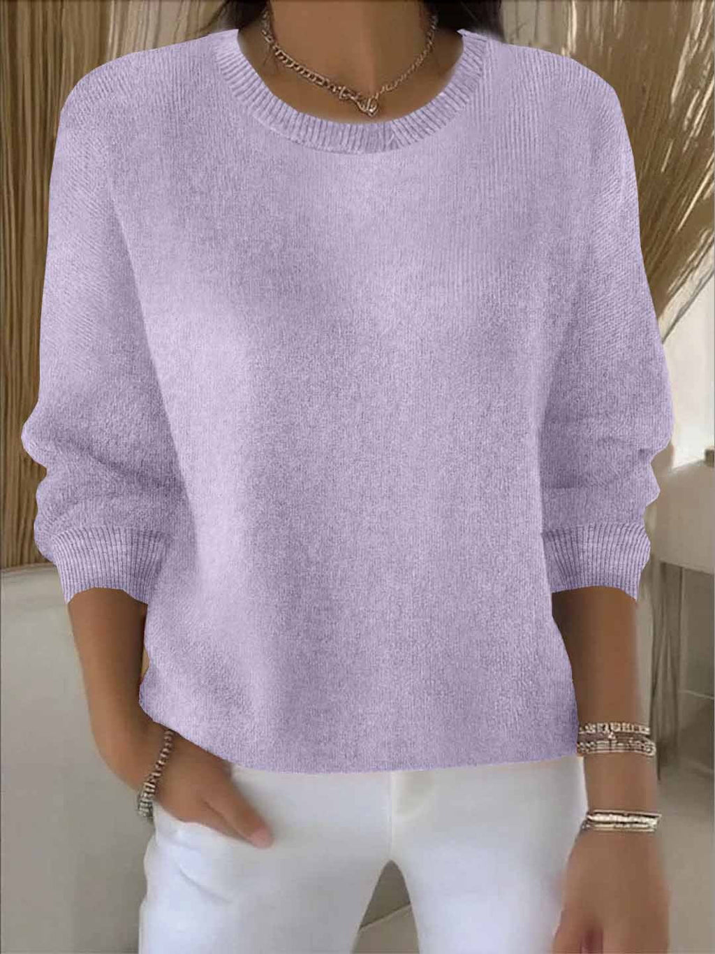 Women's Blue Knitted Autumn Jumper