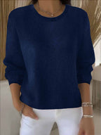 Women's yellow relaxed fit soft knit jumper for cooler days