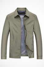 Men's black check lining harrington jacket for autumn