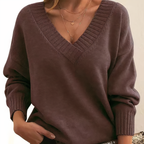 Dark grey cashmere blend crew neck jumper with a soft, warm feel for autumn layering