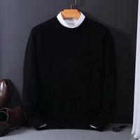 Hamish | Men's Cashmere Crew Neck Jumper for Autumn Office Layering