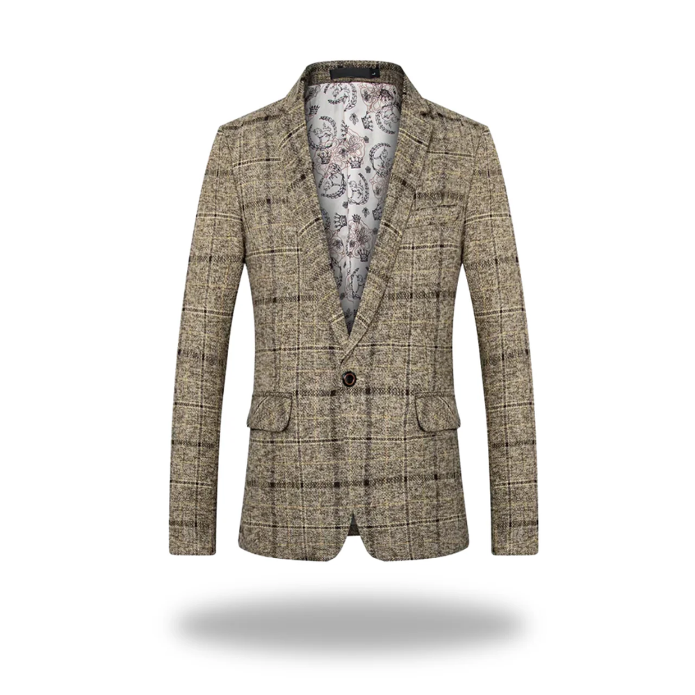 Men's navy blue tailored slim fit blazer for smart occasions