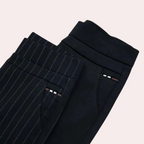 Women's high-waist stretch trousers in black