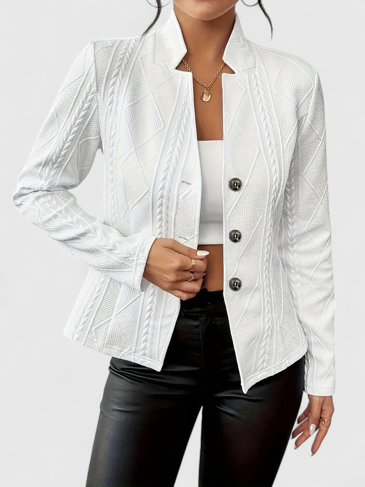 Women's White Casual Jacket
